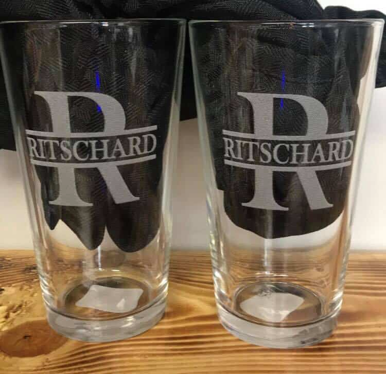 PINT GLASS ETCHING